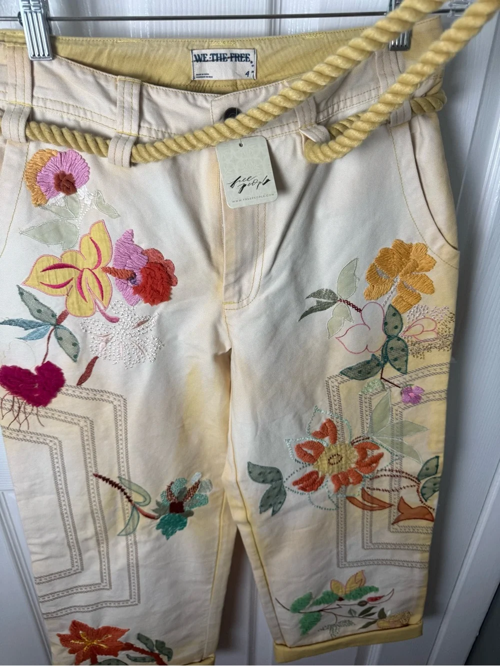 Free People We The Free Electric Sands Embroidered Pants